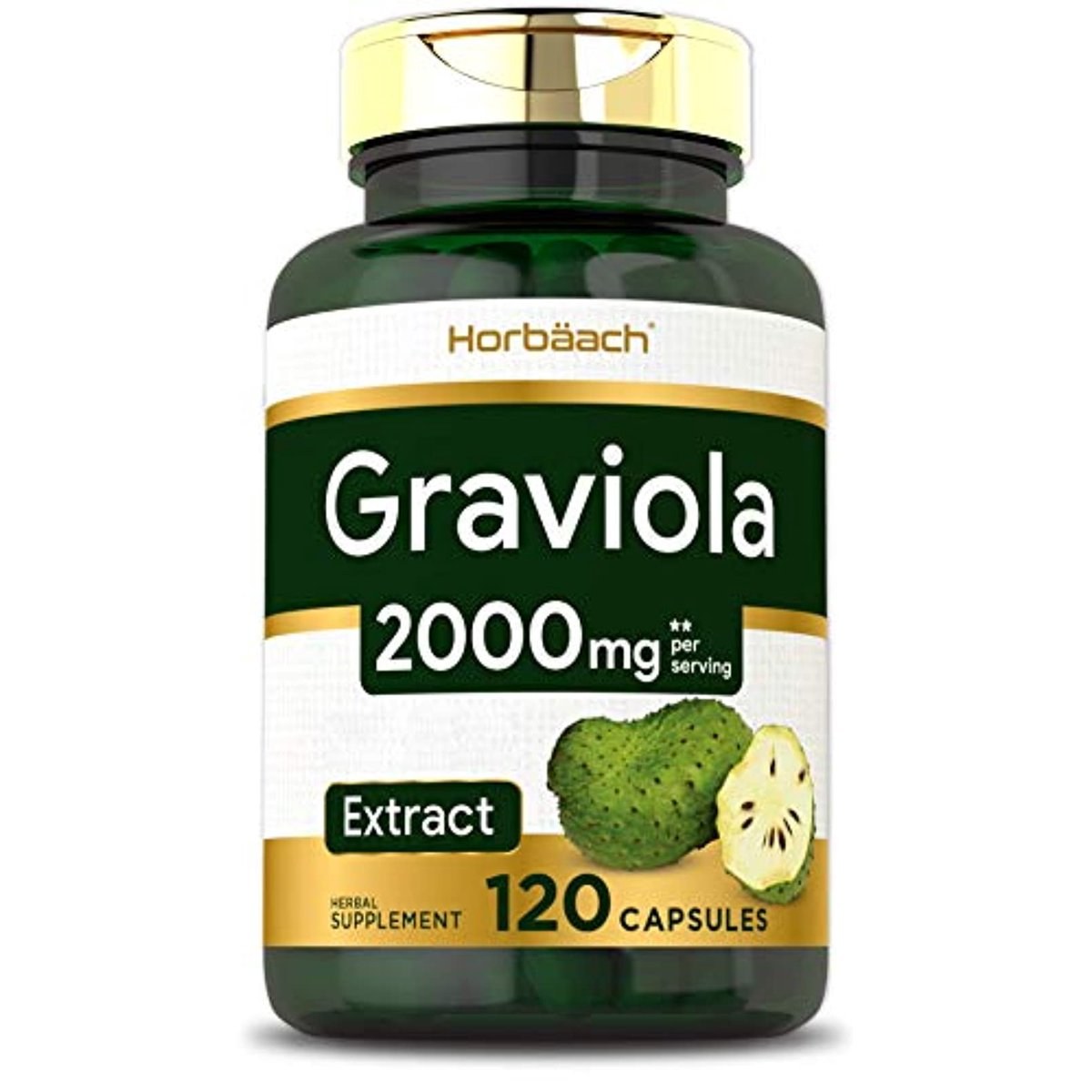 Horbaach Graviola extract 2000mg capsules bottle